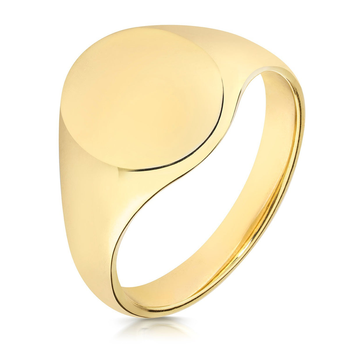 Mens 9ct Yellow Gold Signet Ring 375 Hallmarked British Made Size K - Z
