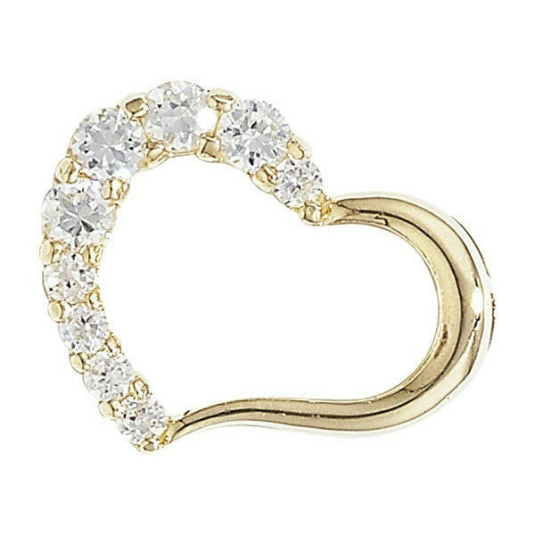 Yellow Gold Floating Heart Pendant Hallmarked British Made All Chain Lengths