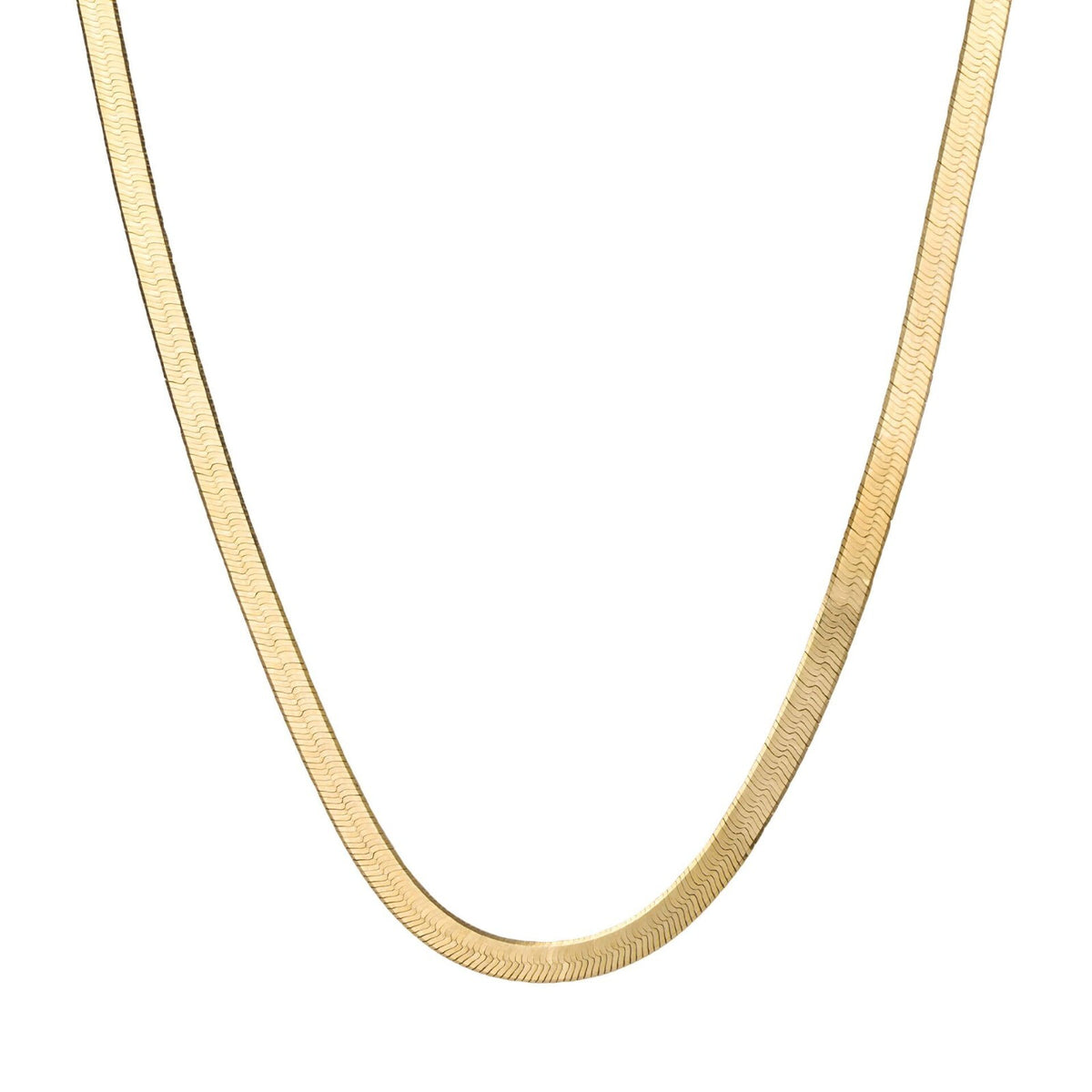 Herringbone Chain Necklace 9ct Yellow Gold 375 Hallmarked British Made