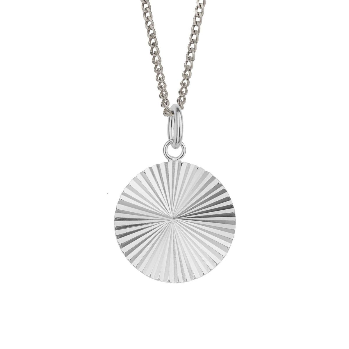 DC Disc Pendant Sterling Silver 925 Hallmarked All Chain Lengths British Made