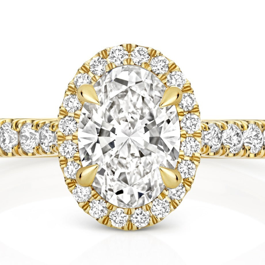 55 Lab-Grown Diamond Engagement Ring 18ct Yellow Gold Hallmarked Sizes J - Q