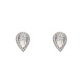 Real Diamond Cut Stud Earrings 9ct White Gold 375 Hallmarked British Made