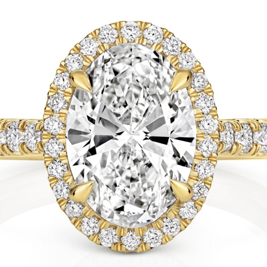 63 Lab-Grown Diamond Engagement Ring 18ct Yellow Gold Hallmarked Sizes J - Q