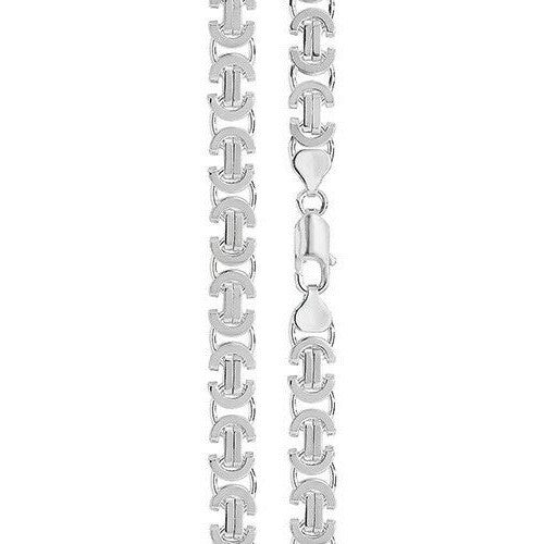 Sterling Silver Byzantine Bracelet British Made 925 Hallmarked 8" Weight 50g