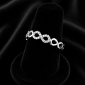 Infinity Eternity Gemstone Ring Sterling Silver 925 Hallmarked L - Q
