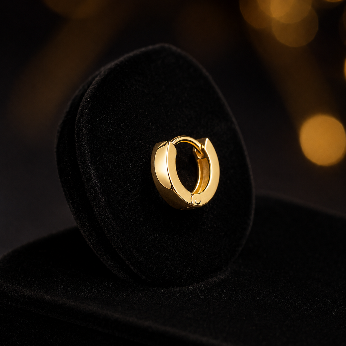 9ct Yellow Gold Chunky Hoop Earrings British Made 375 Hallmarked Brand New Boxed