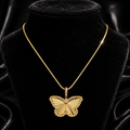 9ct Yellow Gold Butterfly Pendant 375 Hallmarked British Made Brand New
