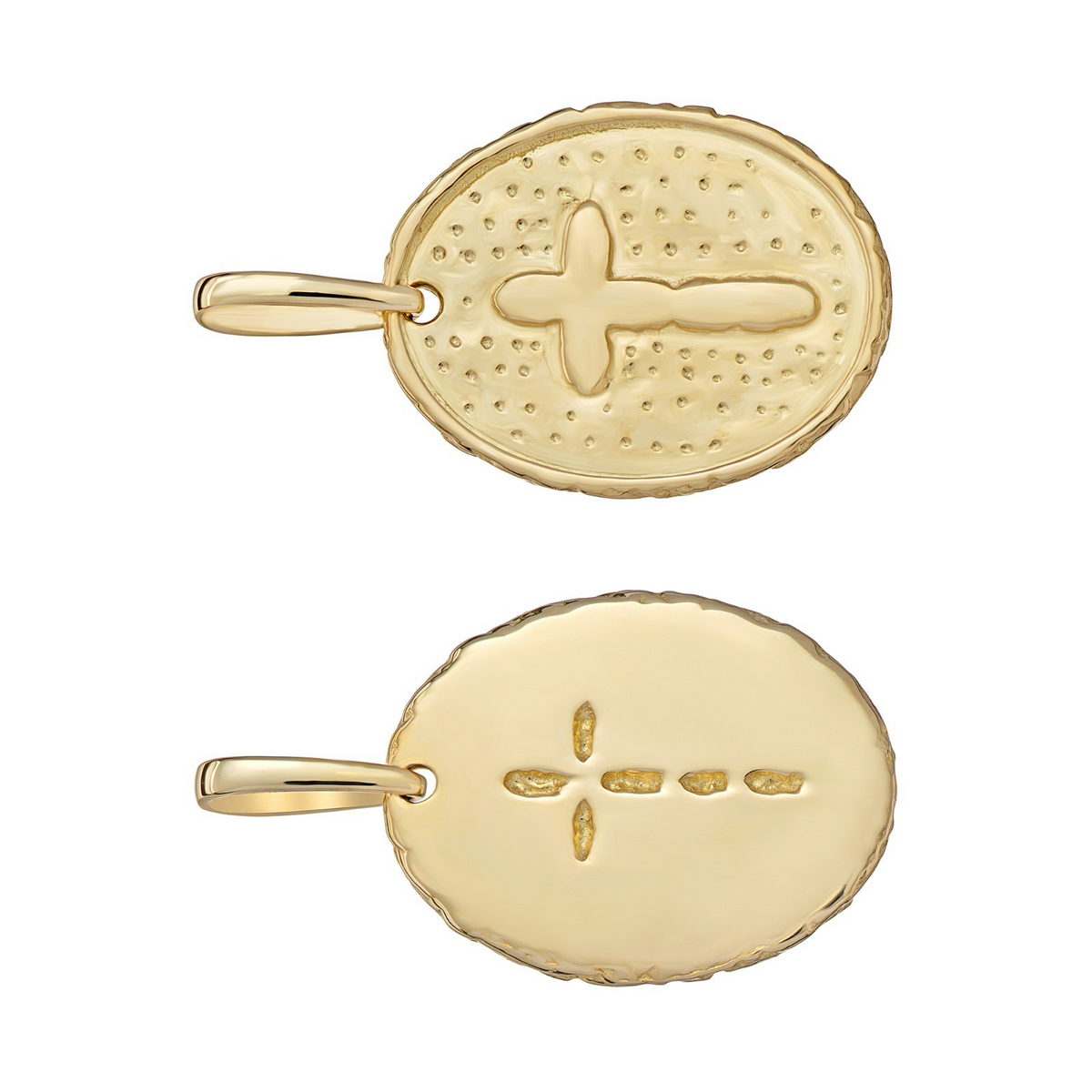 Engraved Cross 9ct Yellow Gold Pendant 375 Hallmarked All Chain Lengths