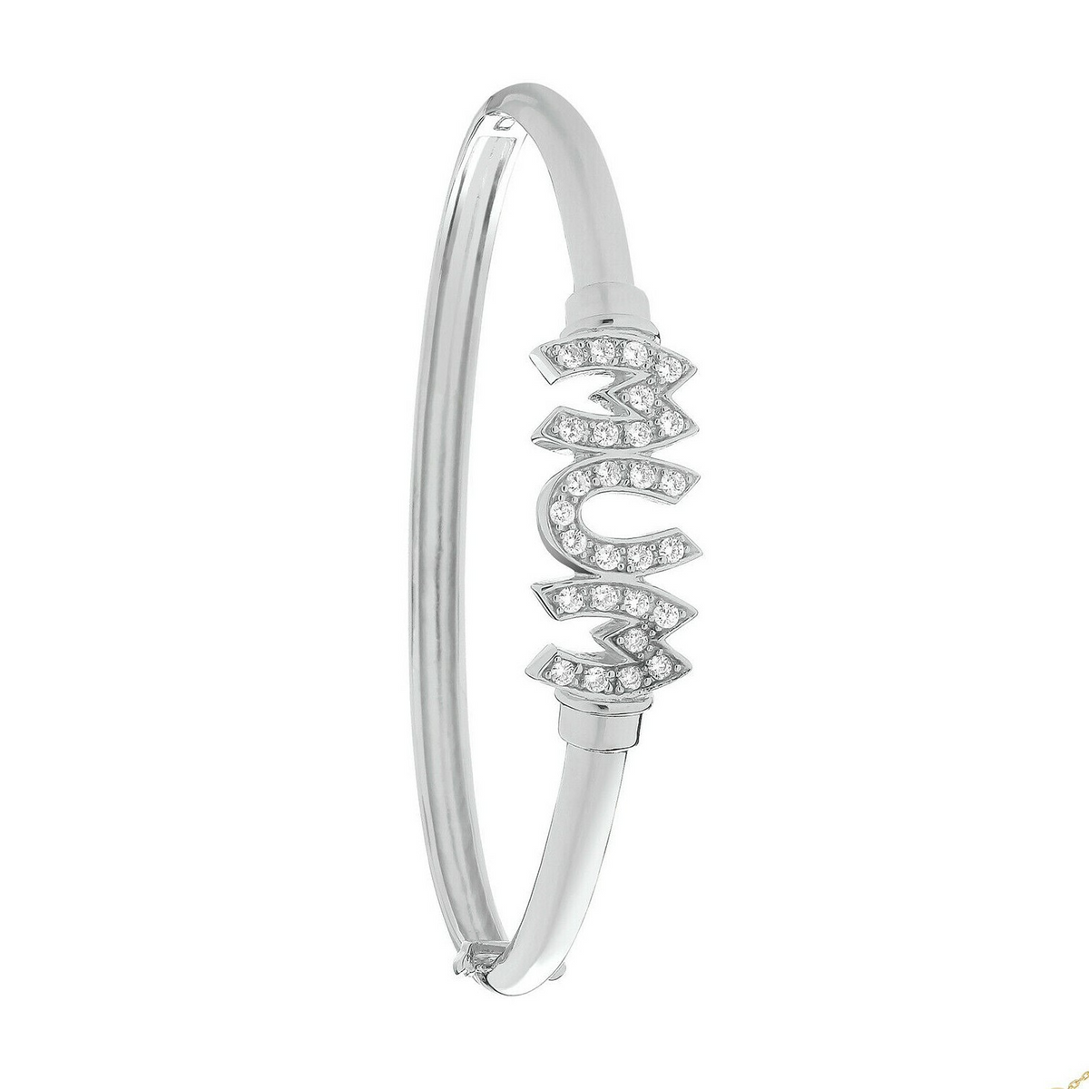 Mum Gemstone Bangle Sterling Silver 925 Hallmarked British Made (Mothers Day)