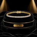 Lab Grown Diamond 18ct Yellow Gold Tennis Bracelet Hallmarked British Made
