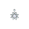 Floral Moonstone Pendant Sterling Silver 925 Hallmarked All Chain Lengths
