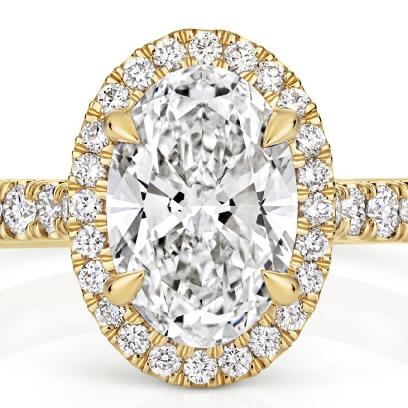 61 Lab-Grown Diamond Engagement Ring 18ct Yellow Gold Hallmarked Sizes J - Q