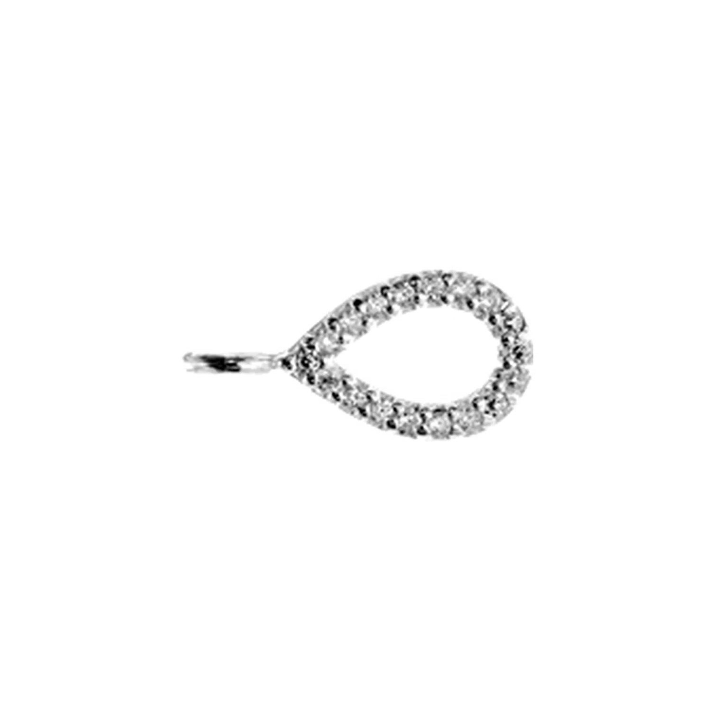 Open Teardrop Pendant Sterling Silver Hallmarked All Chain Lengths Brand New