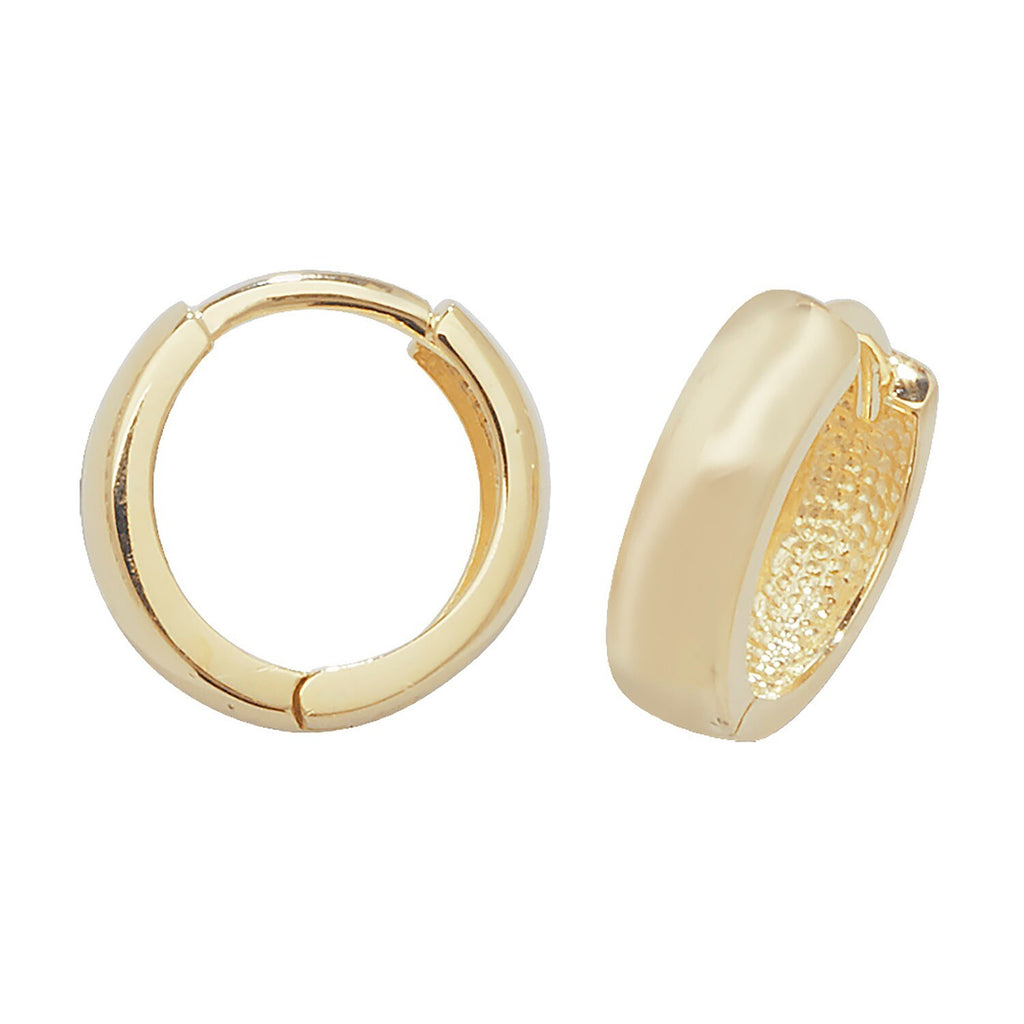 9ct Yellow Gold Plain Hoop Earrings British Made 375 Hallmarked Brand New Boxed
