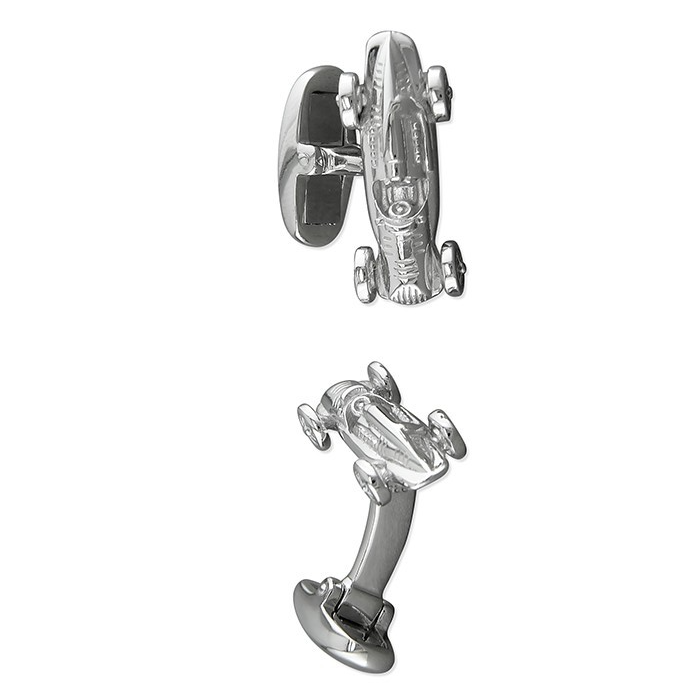 Solid Sterling Silver Classic Race Car Set Men's 925 Hallmarked British Made
