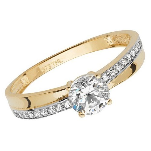 Solitaire Engagement Ring 9ct Yellow Gold 375 Hallmark Sizes J - S British Made