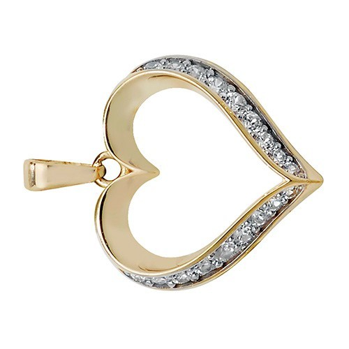 Double Set Heart 9ct Yellow Gold Pendant 375 Hallmarked All Chain Lengths