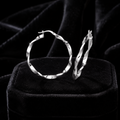 Classic Twist Sterling Silver Hoops 925 Hallmarked 20mm - 50mm Diameter