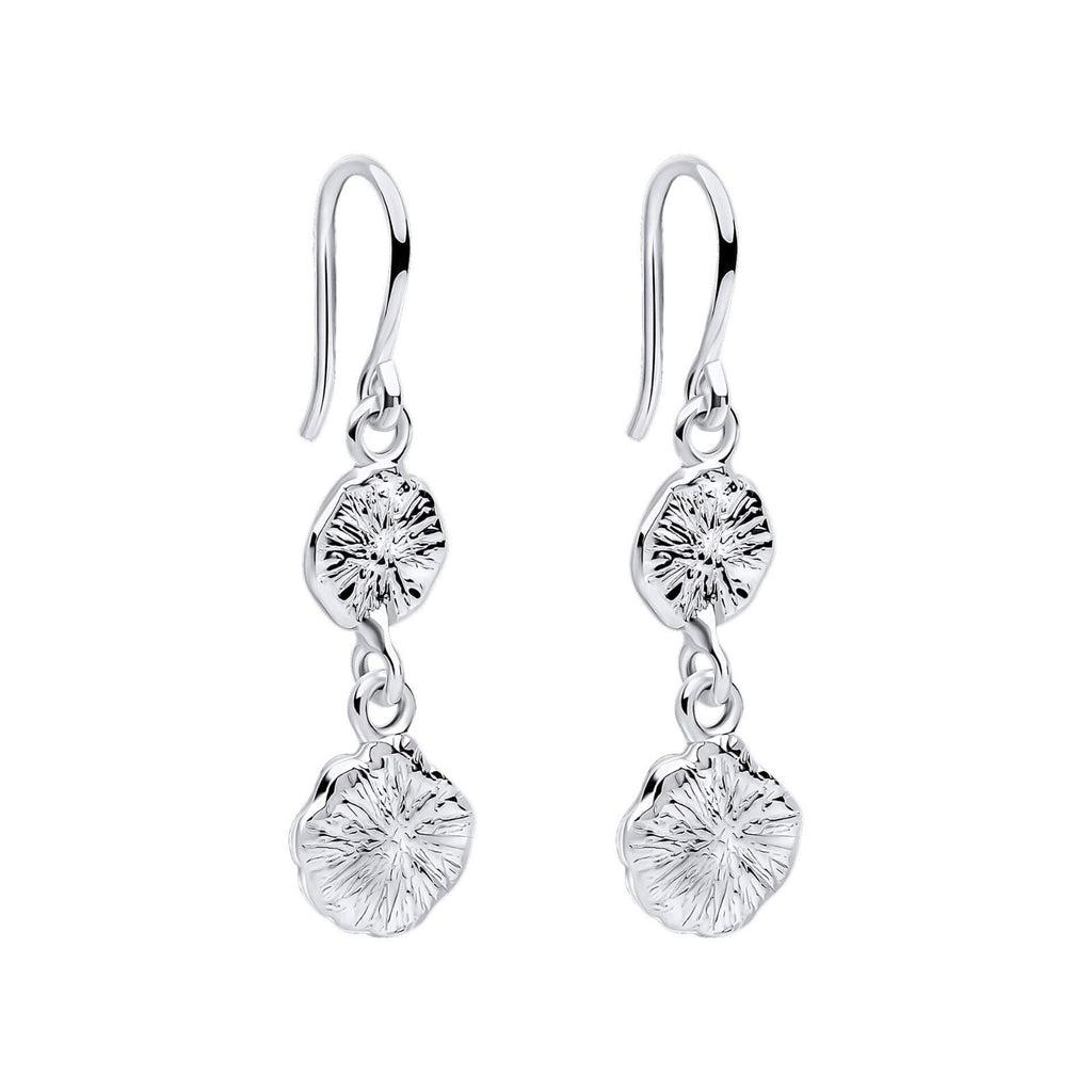 Spray Texture Drop Earrings Sterling Silver 925 Hallmarked Brand New Boxed