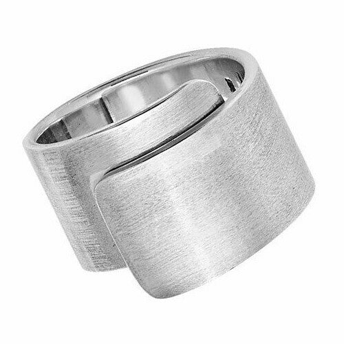 Sterling Silver Wrap Ring Satin Finish 925 Hallmarked Size M - S British Made