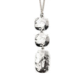 Triple Drop Hammered Pendant Sterling Silver 925 Hallmarked All Chain Lengths