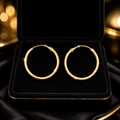 9ct Yellow Gold Sleeper Hoop Earrings 375 Hallmarked 8mm - 14mm Diameter