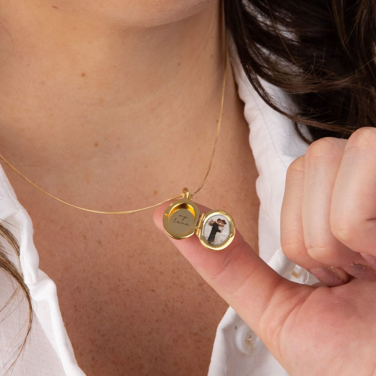 Small Oval Locket Yellow Gold Plated Hallmarked British Made All Chain Lengths