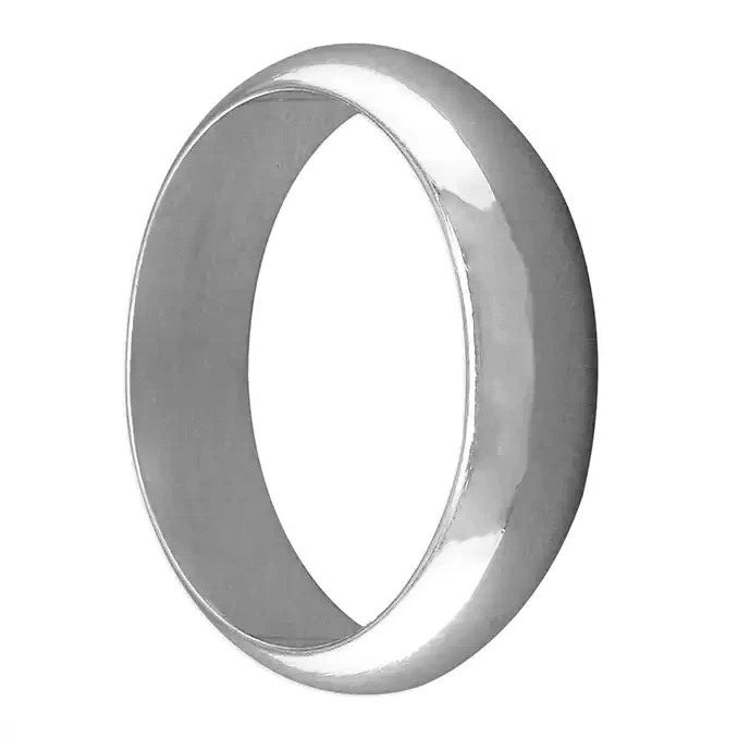 Mens 6mm Heavy Curve Band Ring 925 Hallmarked British Made Sizes J - Z