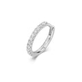 9.7mm 11 Natural Diamond Hoop Earring 18ct White Gold Hallmarked British Made