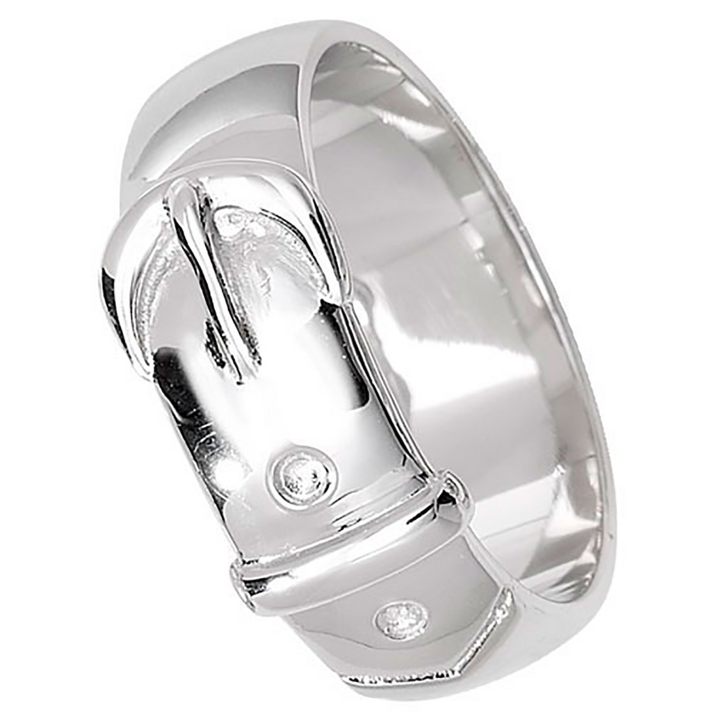 Sterling Silver Gents Plain Buckle Ring 925 Hallmarked Size T - Z  British Made