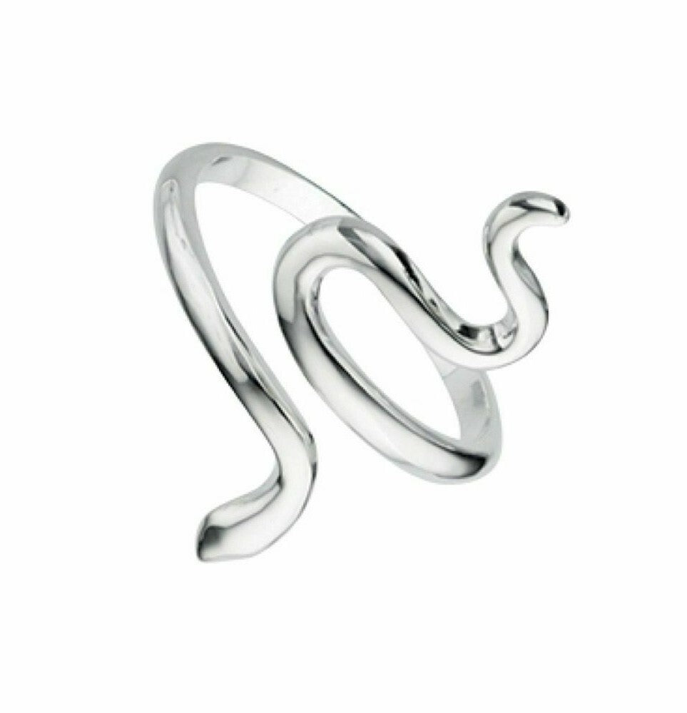 Sterling Silver Snake Ring 925 Hallmarked Size K - S British Made