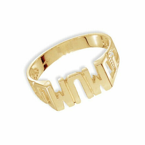Mum Ring 9ct Yellow Gold 375 Hallmarked Sizes J - S British Made