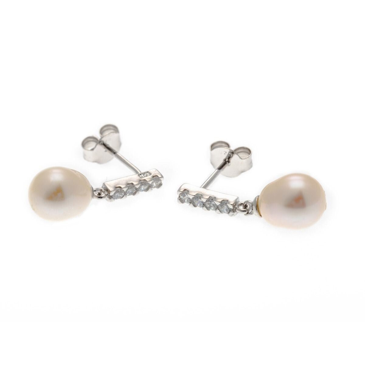 Freshwater Pearl Drop Earrings Sterling Silver 925 Hallmarked Brand New Boxed