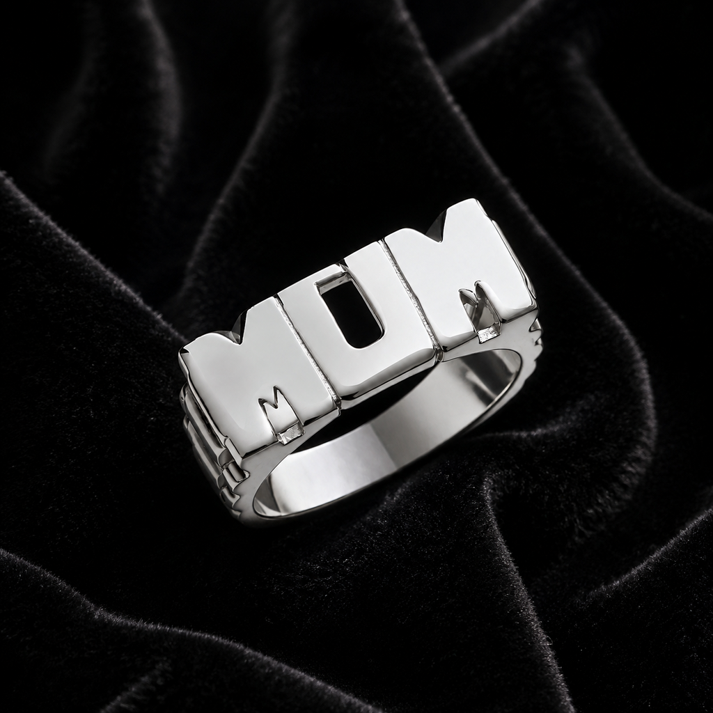 Mum Ring Sterling Silver 925 Hallmarked Size British Made Sizes M - X