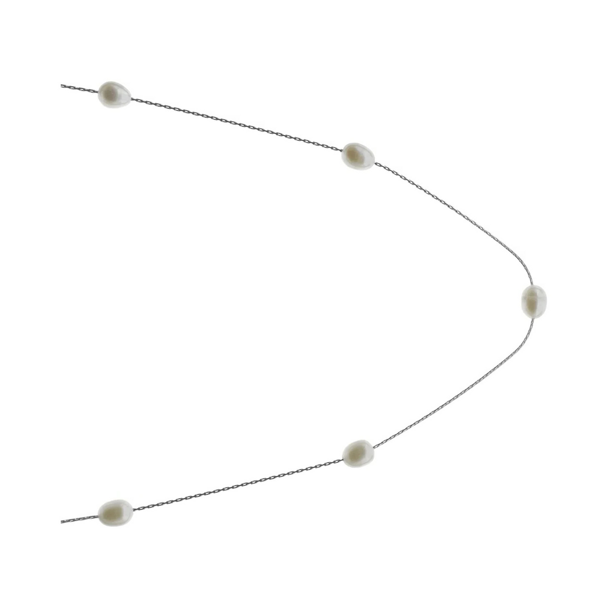 5 Natural Pearl Necklace Solid Sterling Silver 925 Hallmarked British Made
