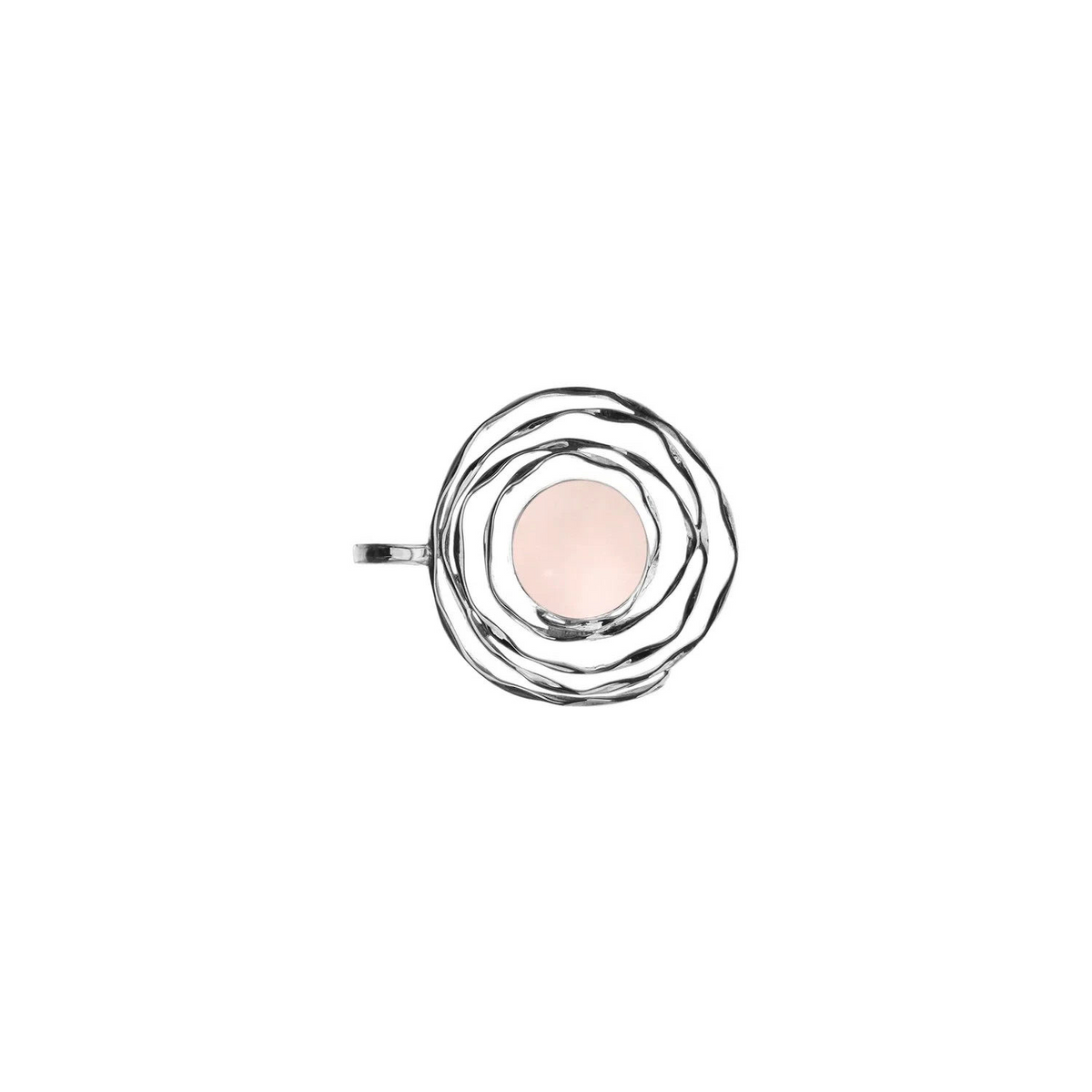 Rose Quartz Web Pendant Sterling Silver 925 Hallmarked All Chain Lengths