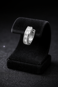Mens Huggie Hoop Earring Cubic Zirconia Solid Sterling Silver Gents Hallmarked