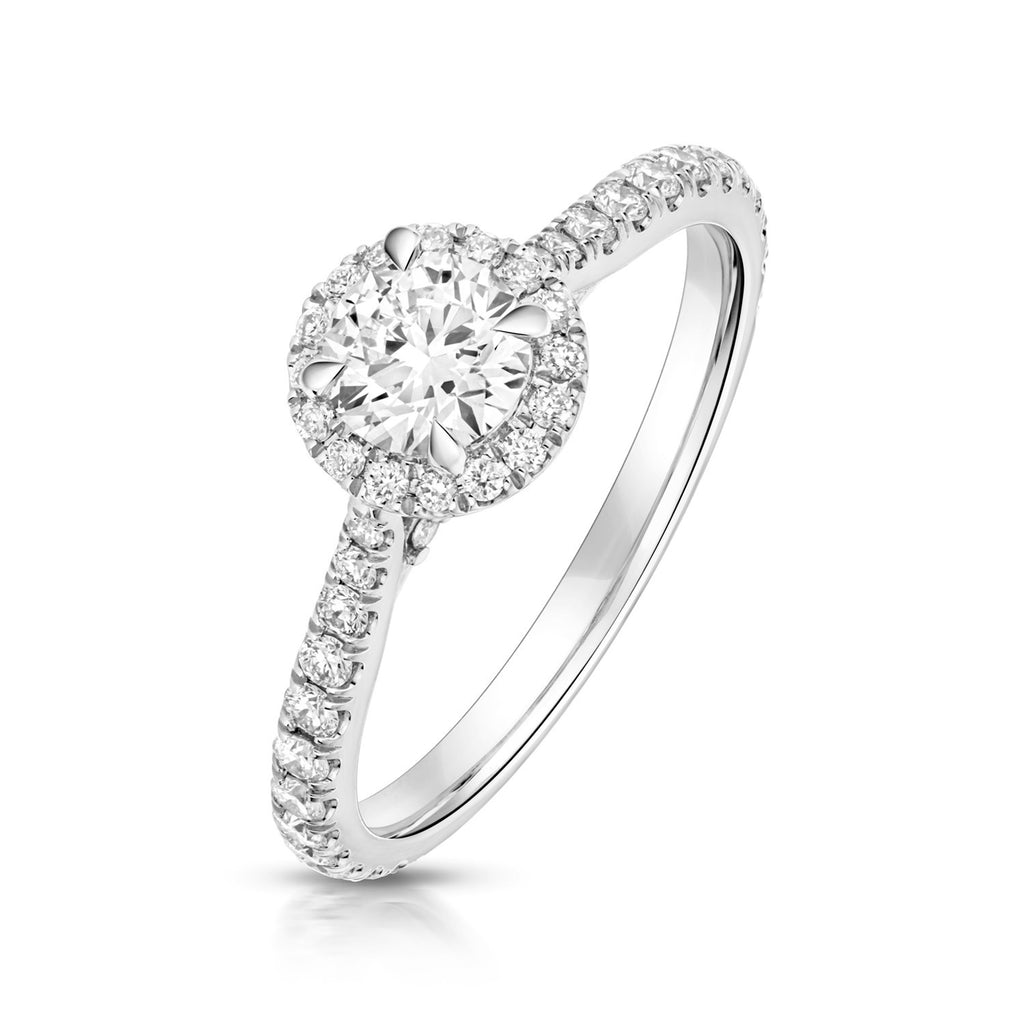 53 Lab-Grown Diamond Engagement Ring 18ct White Gold Hallmarked Sizes J - Q