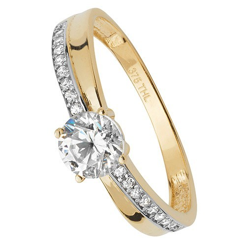 Solitaire Engagement Ring 9ct Yellow Gold 375 Hallmark Sizes J - S British Made