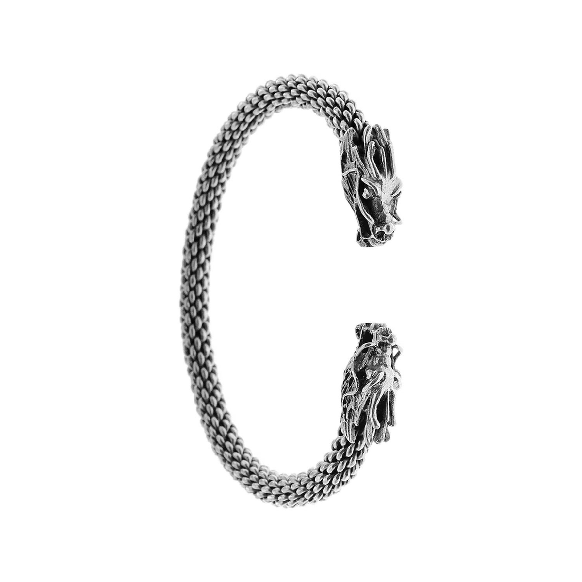 Sterling Silver Harley Dragon Bangle British Made 925 Hallmarked Brand New