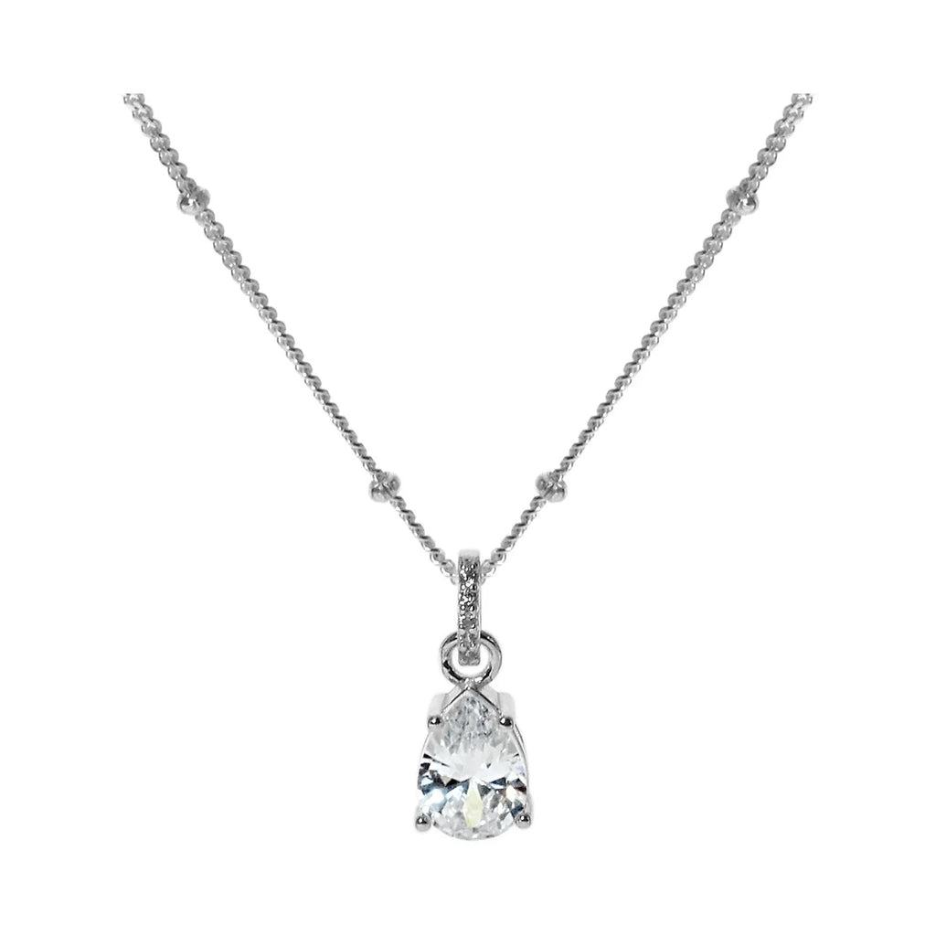 Statement Teardrop Necklace Solid Sterling Silver 925 Hallmarked British Made