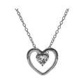 Double Love Loop Necklace Solid Sterling Silver 925 Hallmarked British Made