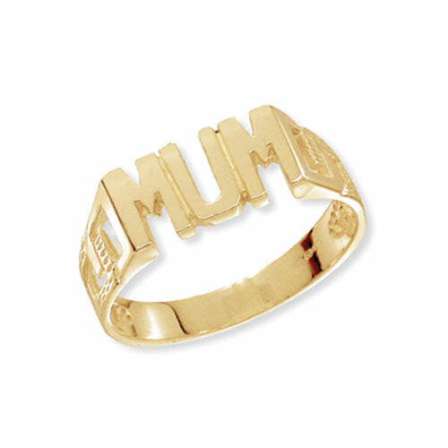 Mum Ring 9ct Yellow Gold 375 Hallmarked Sizes J - S British Made