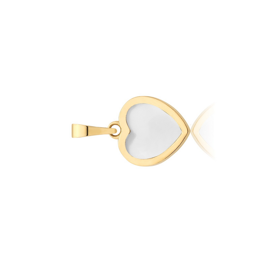 Flush Natural MOP 9ct Yellow Gold Pendant 375 Hallmarked All Chain Lengths