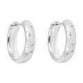 Starry Night Hoop Earrings Sterling Silver 925 Hallmarked Brand New Boxed