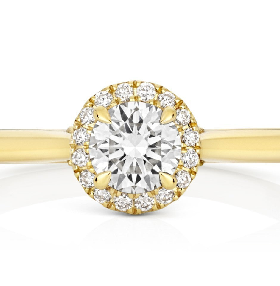 28 Lab-Grown Diamond Engagement Ring 18ct Yellow Gold Hallmarked Sizes J - Q