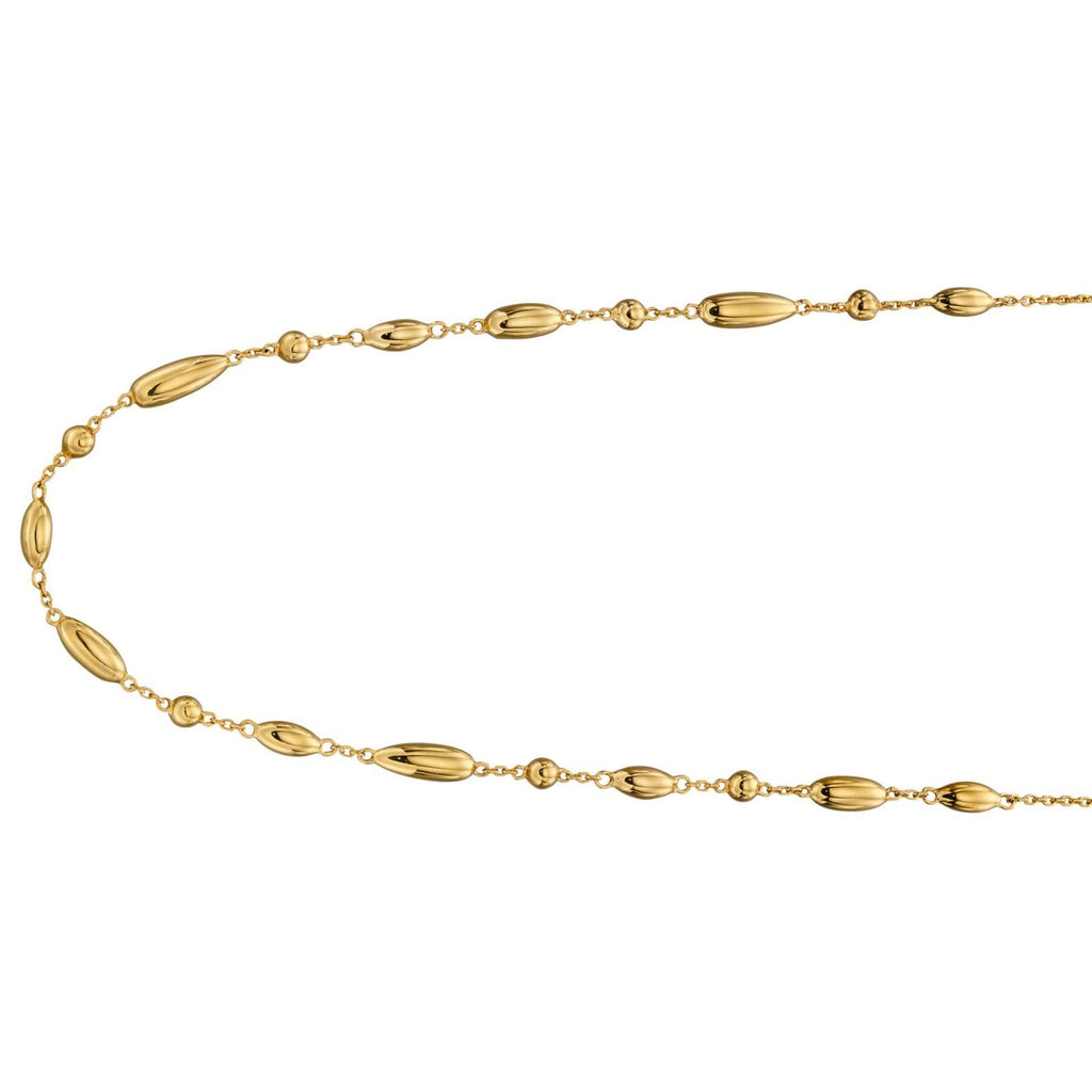 Flower Bud Chain Necklace 9ct Yellow Gold Plated Hallmarked Brand New Boxed