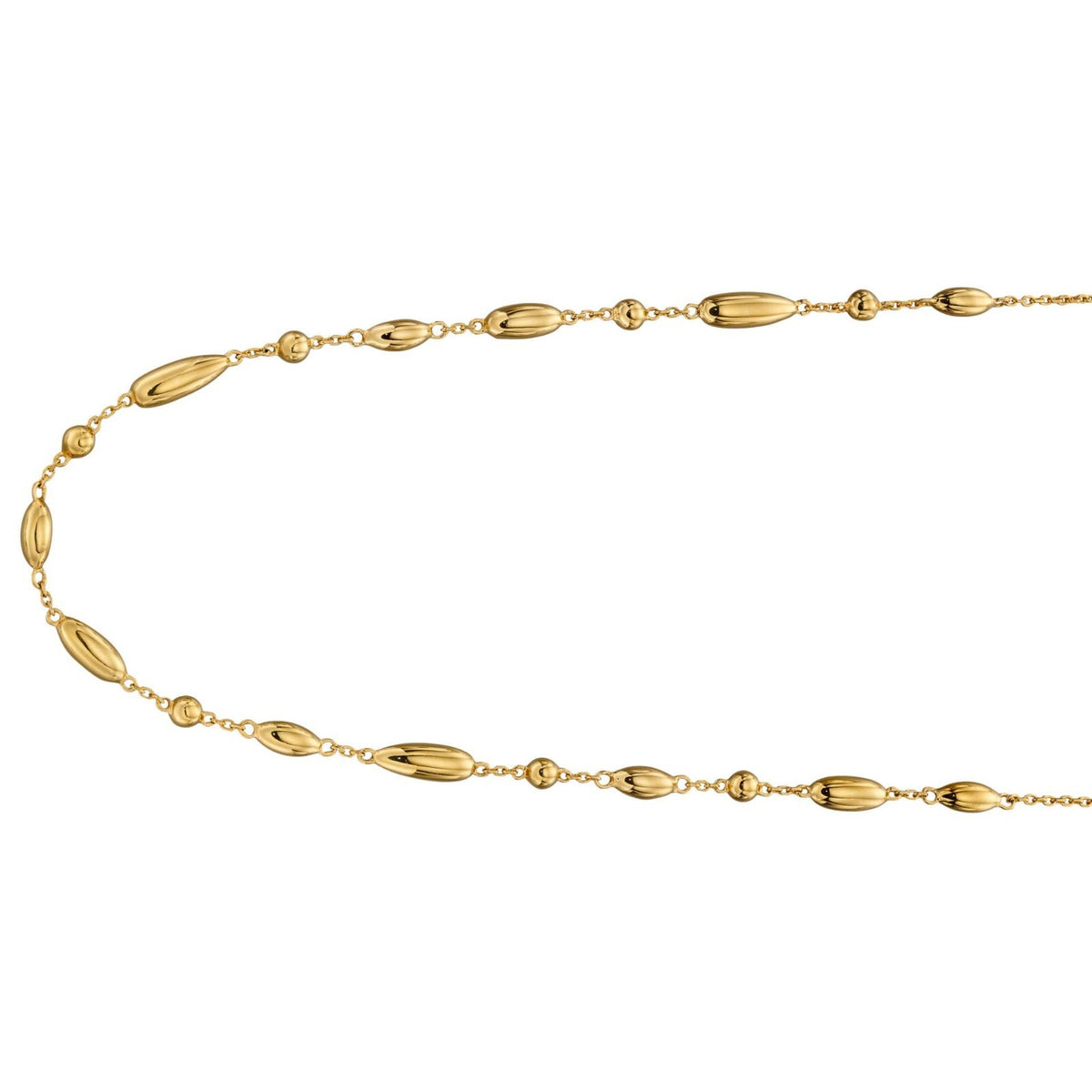 Flower Bud Chain Necklace 9ct Yellow Gold Plated Hallmarked Brand New Boxed