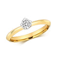 Solitaire Natural Diamond Ring 18ct Yellow Gold Hallmarked Sizes L - N