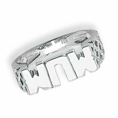 Mum Ring Sterling Silver 925 Hallmarked Size British Made K - V (Mothers Day)